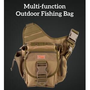 Mens Multi Functional Outdoor and Fishing Crossbody Bag